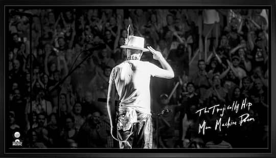 The Tragically Hip Framed Gord Salute Mini Canvas 21" x 12"